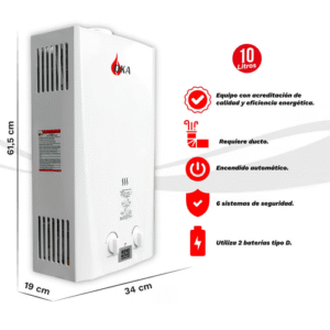 Inicio calentador oka 10 tn